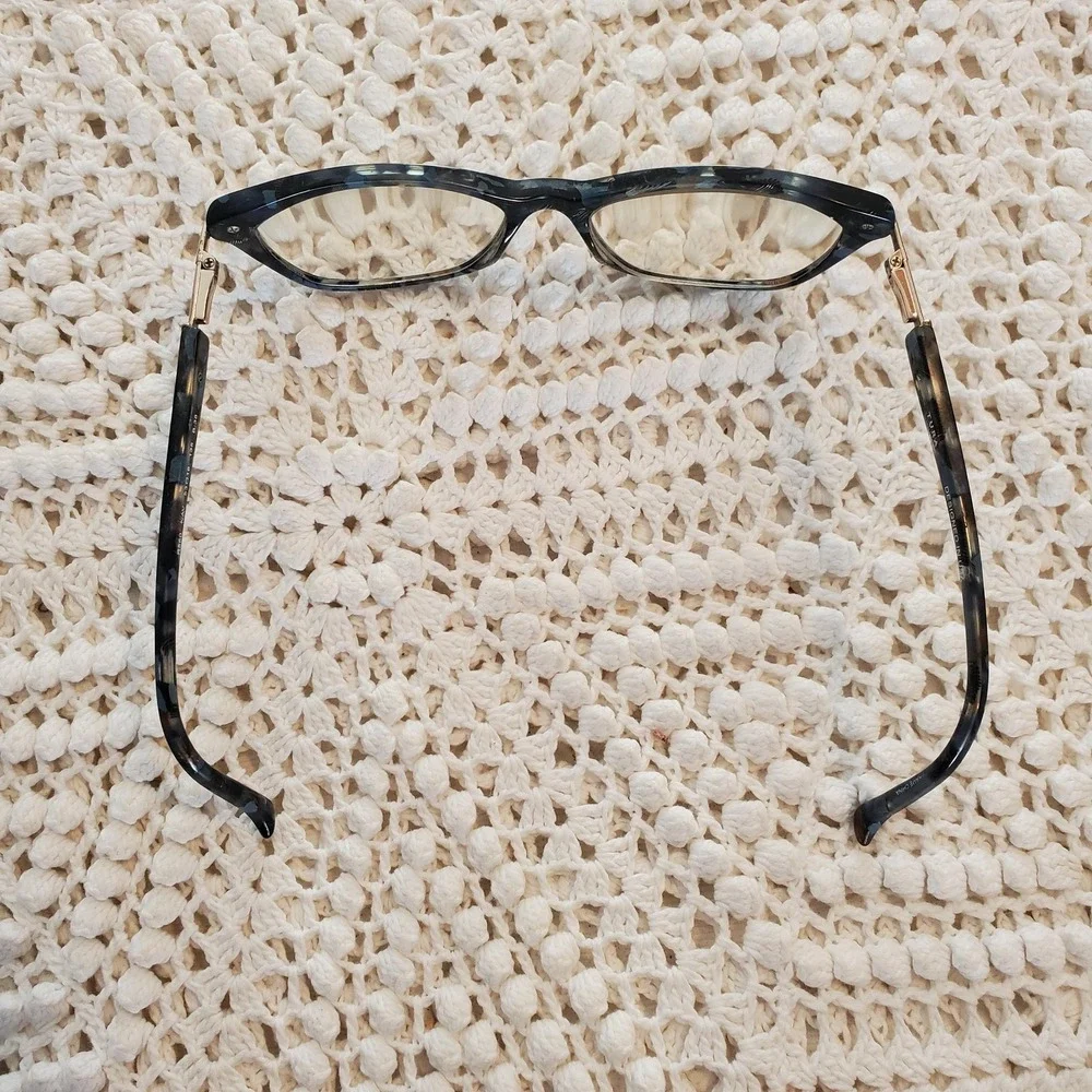 Tura R560 NAV Eyeglasses‎ Womens 55 16 135 Blue Tortoise Cat Eye Frames